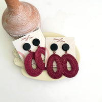 Midnight Maroon Earrings
