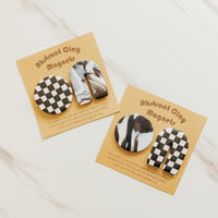 Abstract Clay Magnets