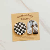 Abstract Clay Magnets