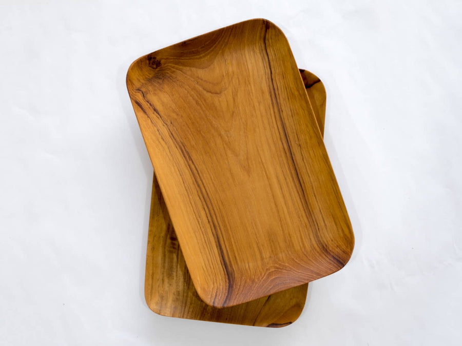 Rectangular Teak Wood Plate