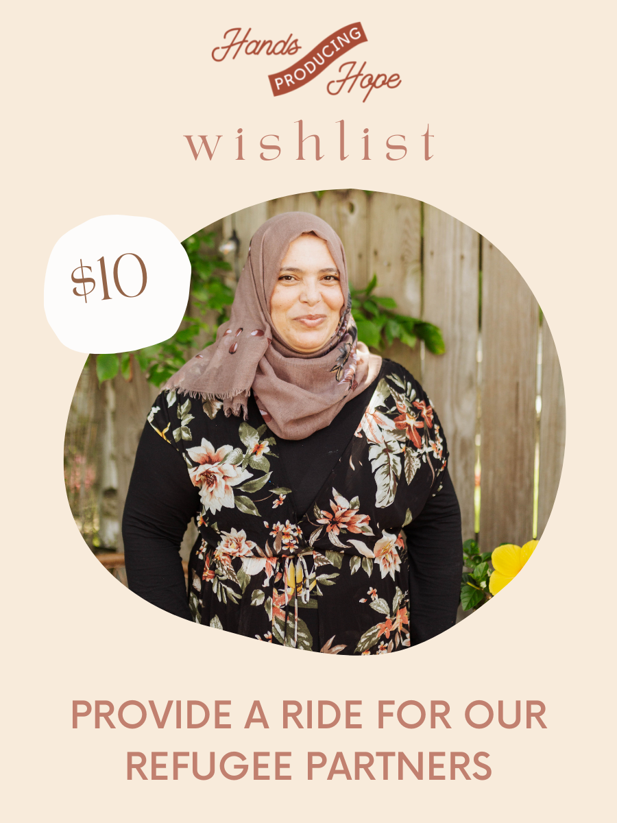 Provide a Ride for our Refugee Partners | HPH Wishlist