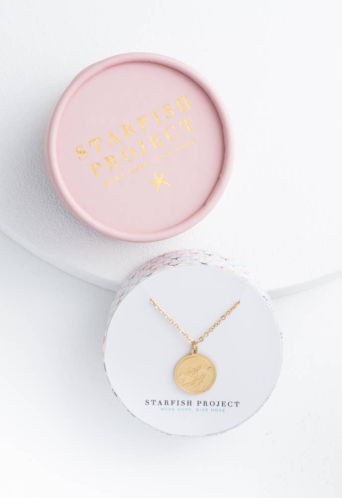 Mountain Adventure Necklace in Gold