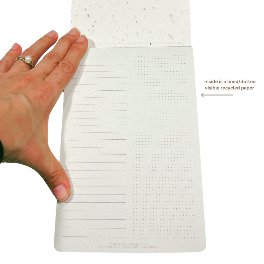Journal Notebook Notepad | Recycle Coffee Bean Grounds Paper