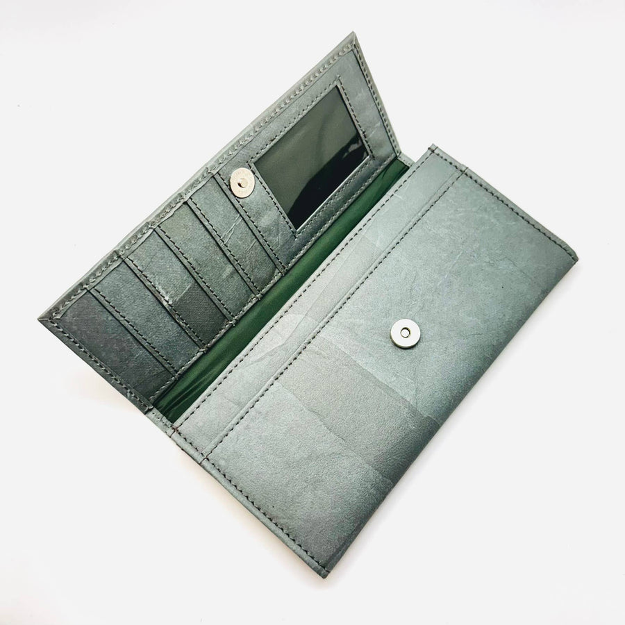Upcycled Zero Waste Wallet -Gray