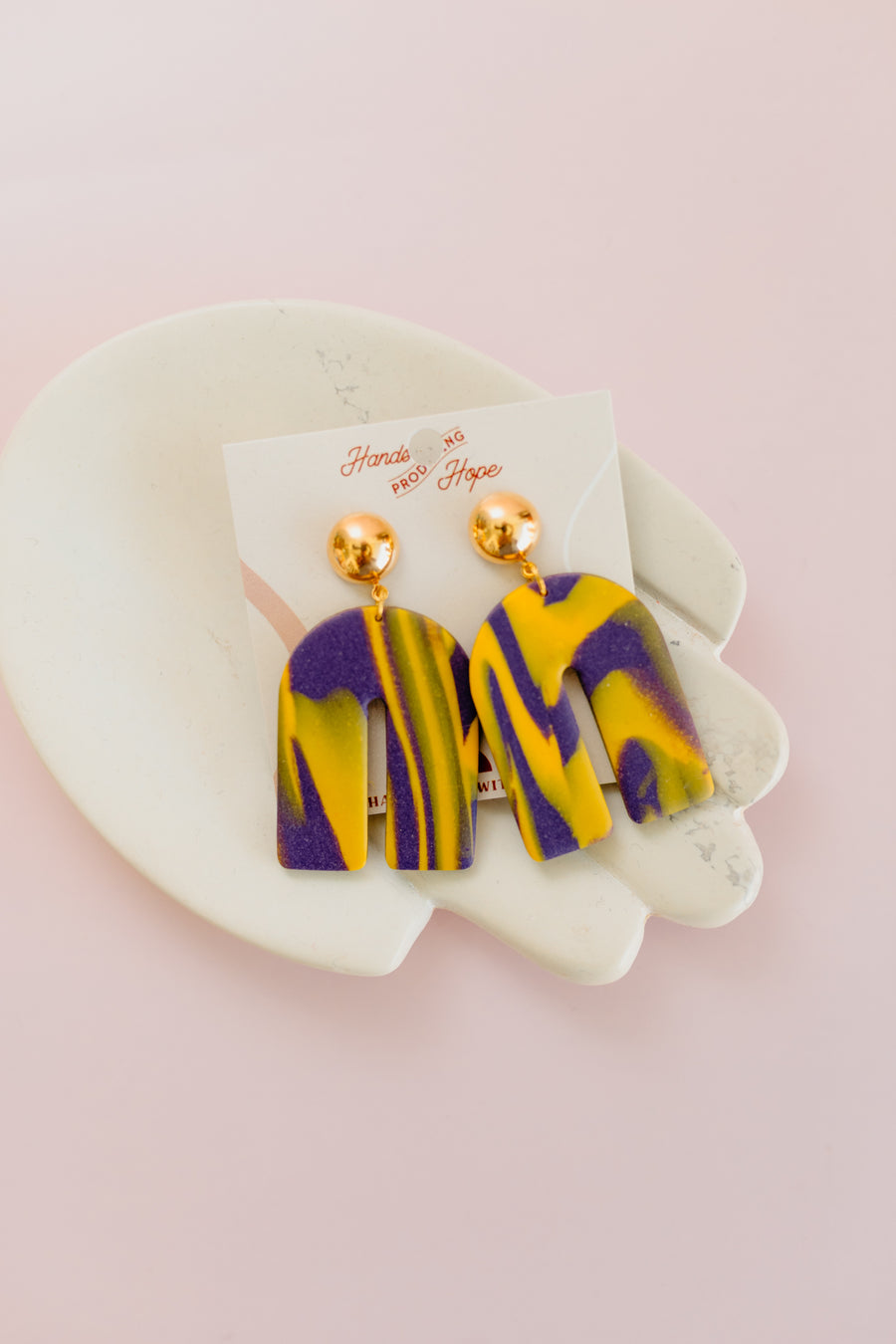 Purple&Gold Earrings
