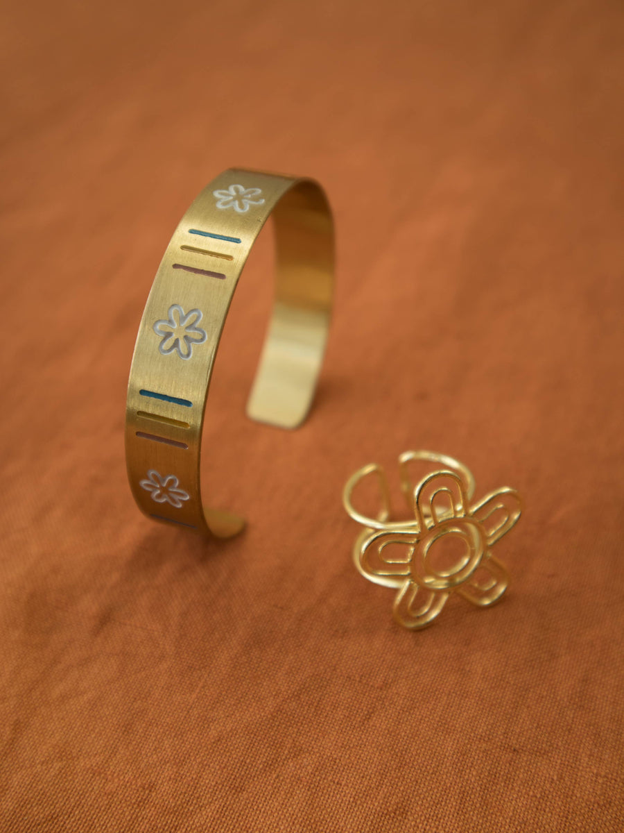 Floral Enamel Bracelet