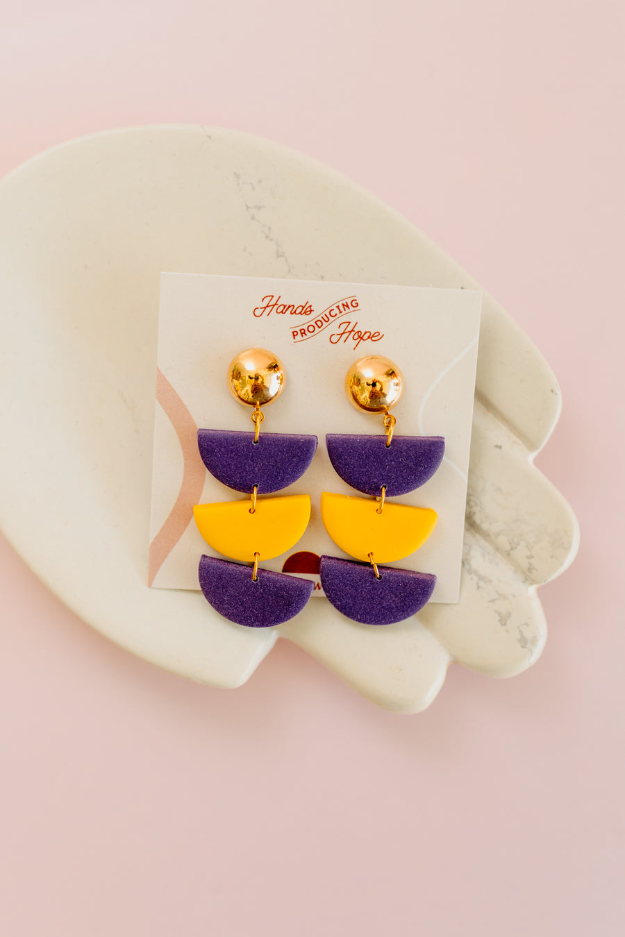 Purple&Gold Earrings