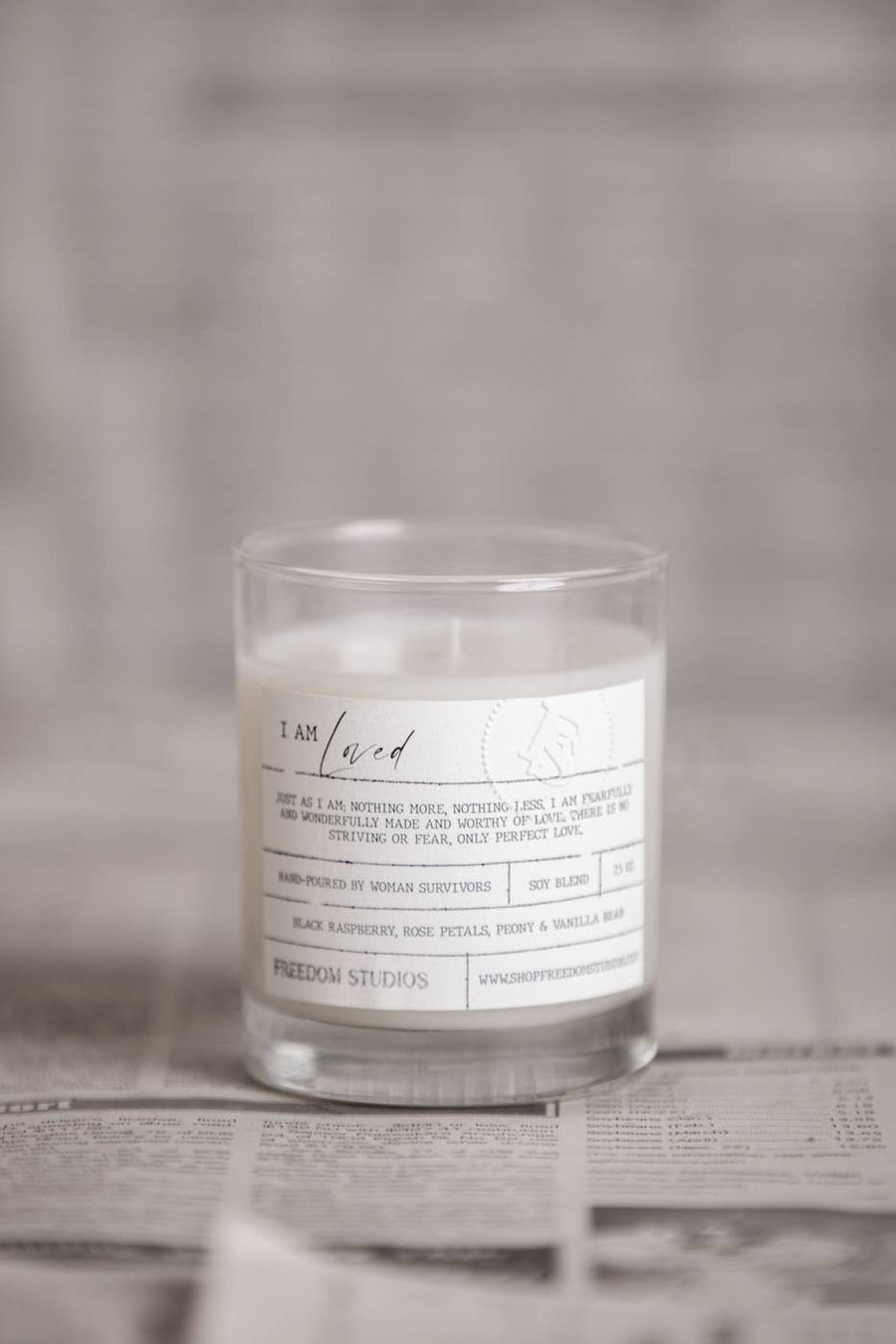 I AM Loved Glass Candle