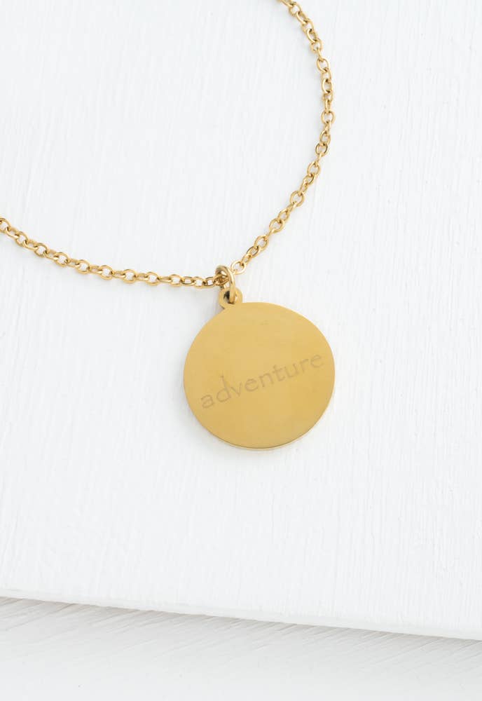 Mountain Adventure Necklace in Gold