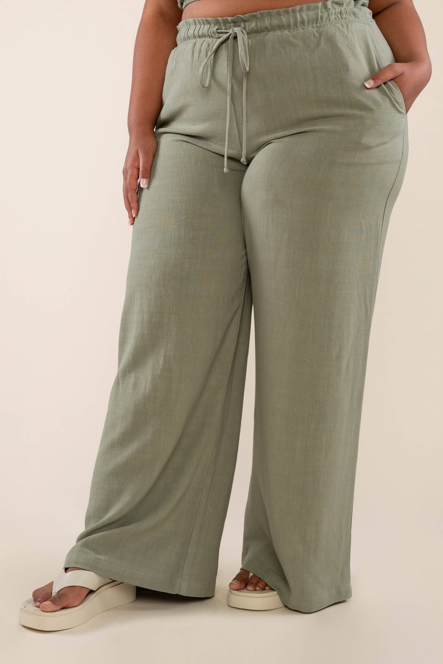 Cove Sage Linen Pant