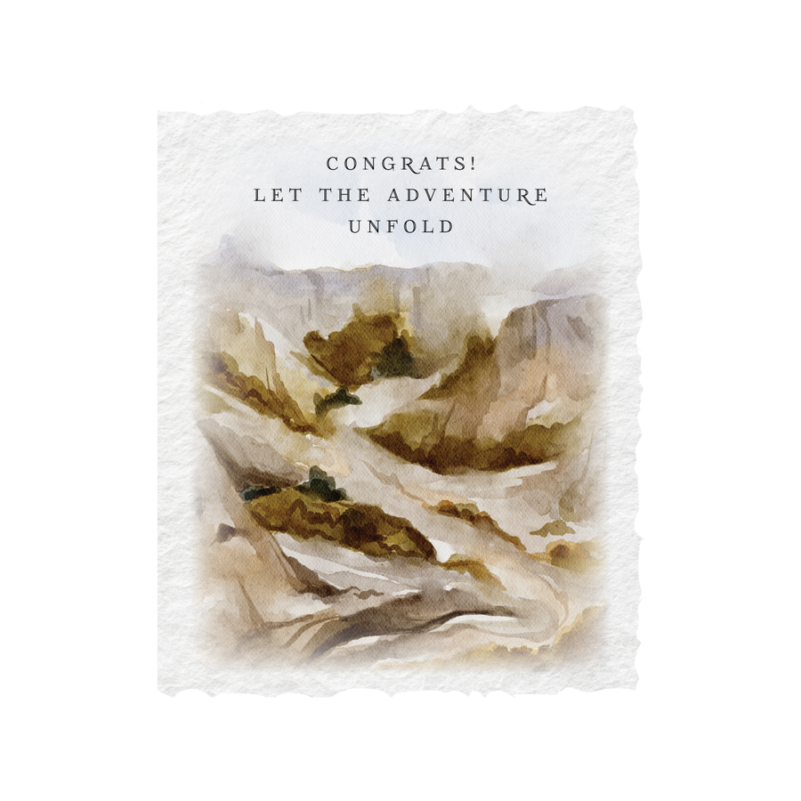 Congrats Let the Adventure Unfold | Eco-Friendly Greeting Card