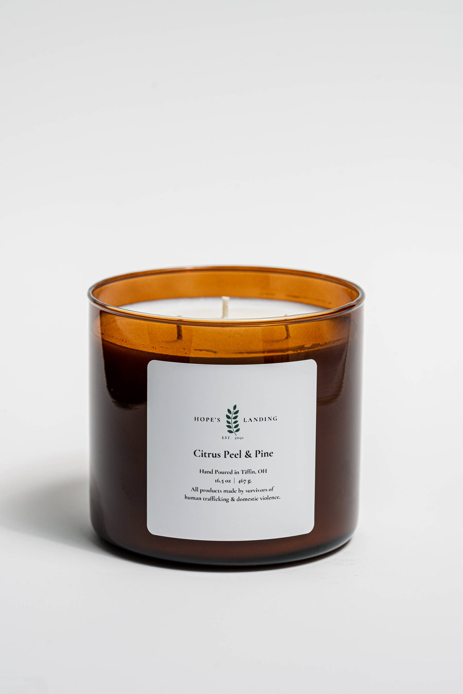 Citrus Peel and Pine Candle: 9.5oz