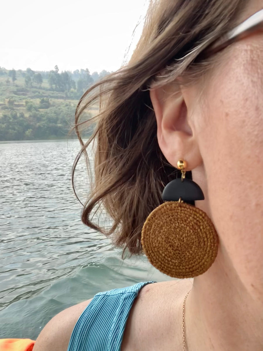 Moon Phase Woven Earrings