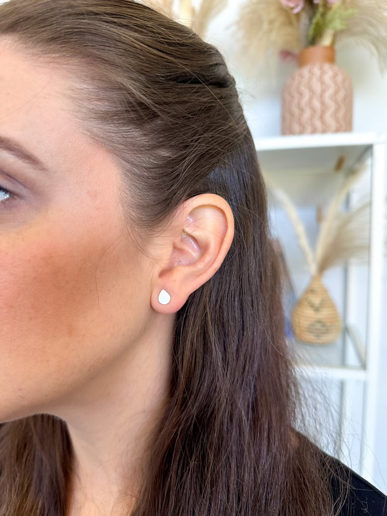 Floral Convertible Silver Plated Earrings