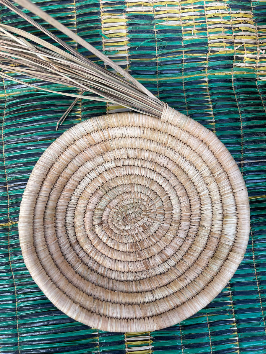 Betty Woven Trivet Flat Basket - Natural - Fair Trade