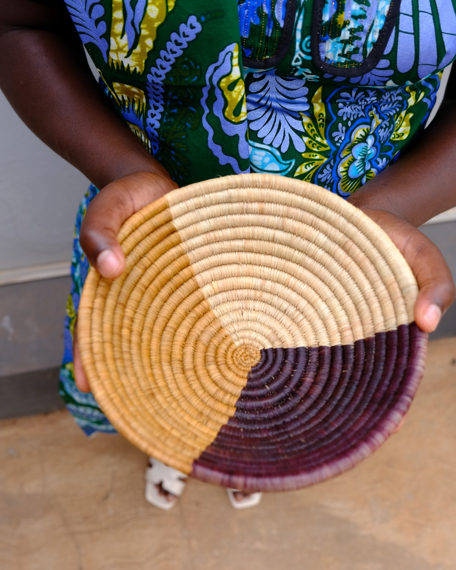 Brown Hues Woven Basket - Natural - Fair Trade