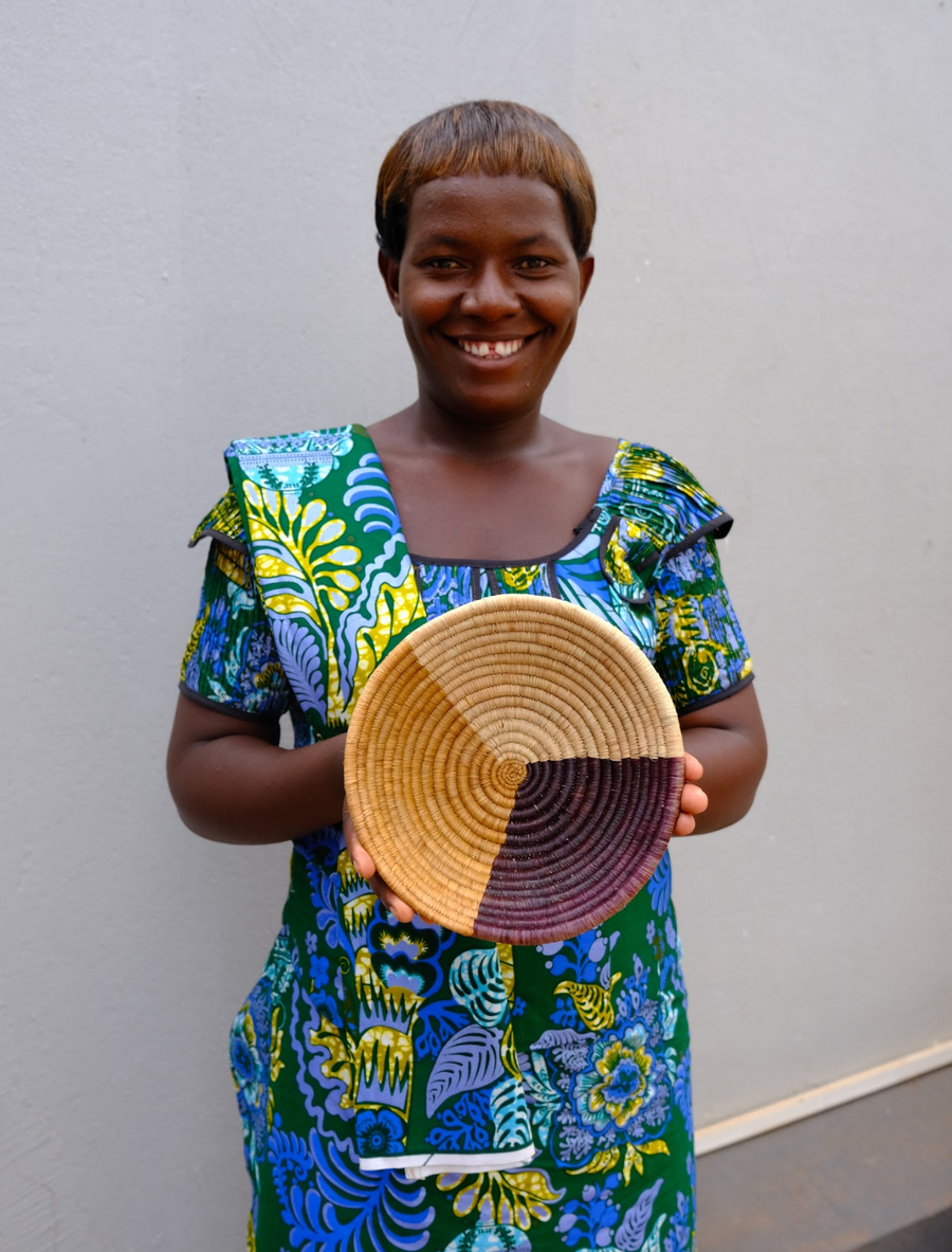 Brown Hues Woven Basket - Natural - Fair Trade