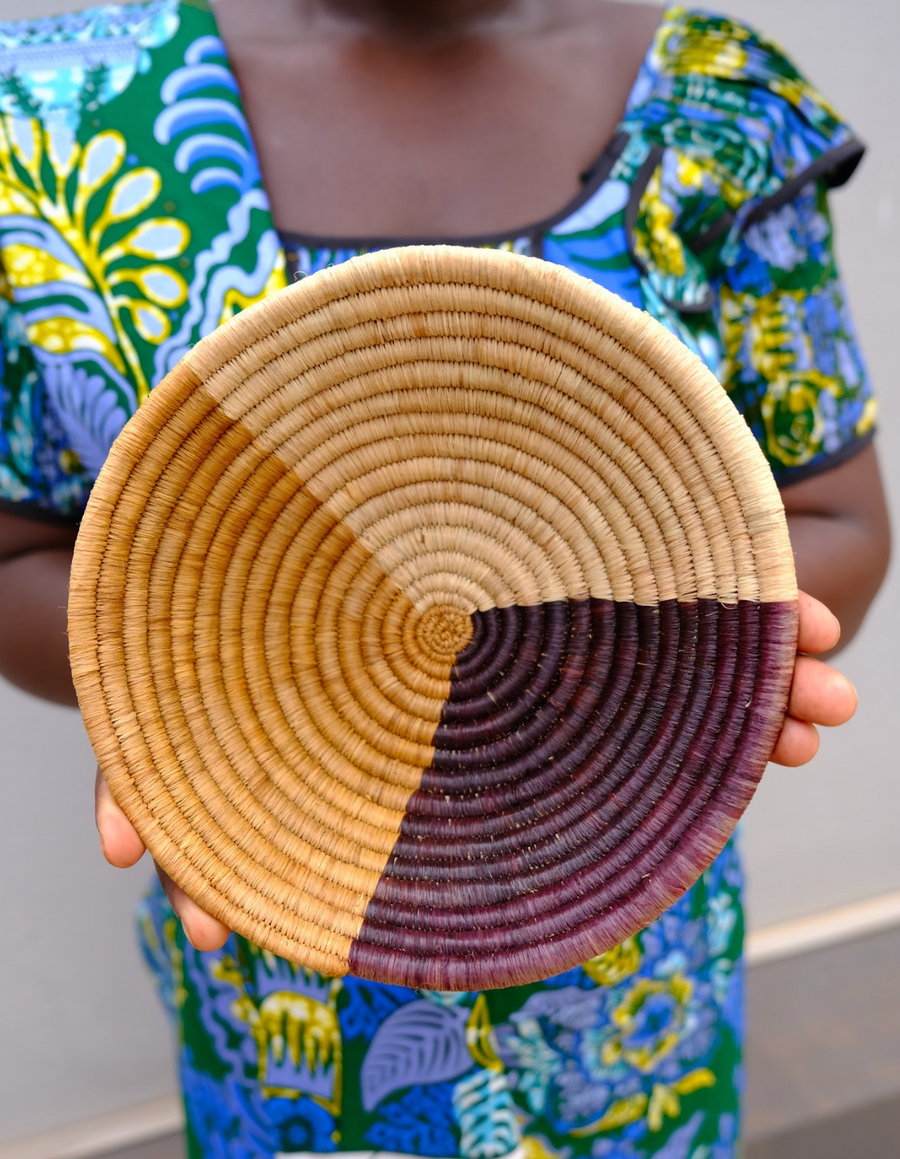 Brown Hues Woven Basket - Natural - Fair Trade