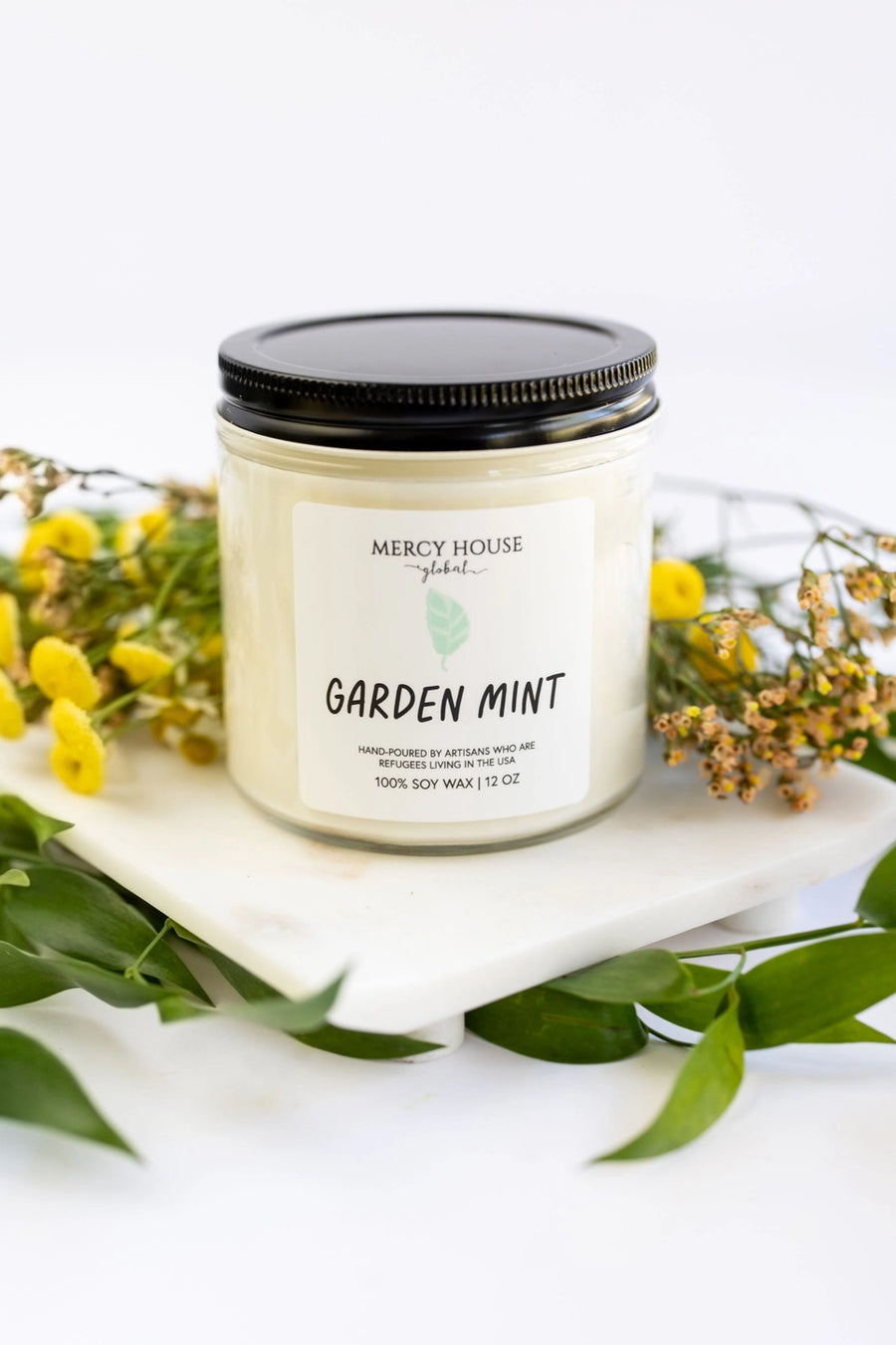 Garden Mint Candle Jar