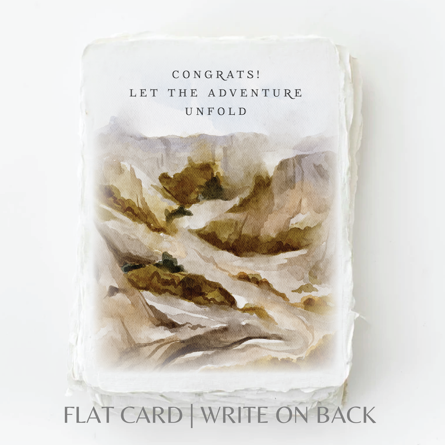 Congrats Let the Adventure Unfold | Eco-Friendly Greeting Card