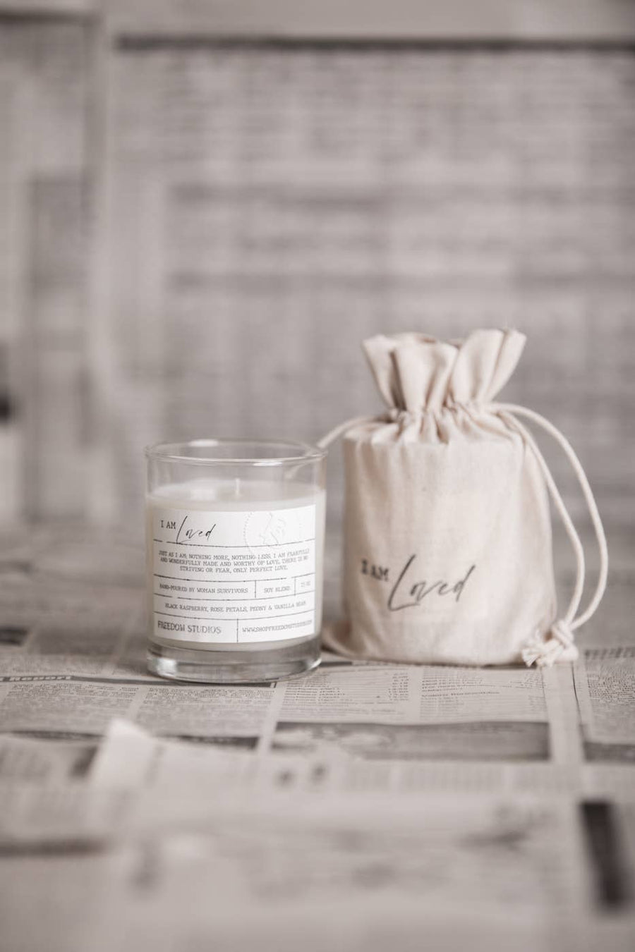 I AM Loved Glass Candle