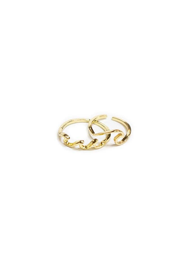 Swell Ring Set Gold