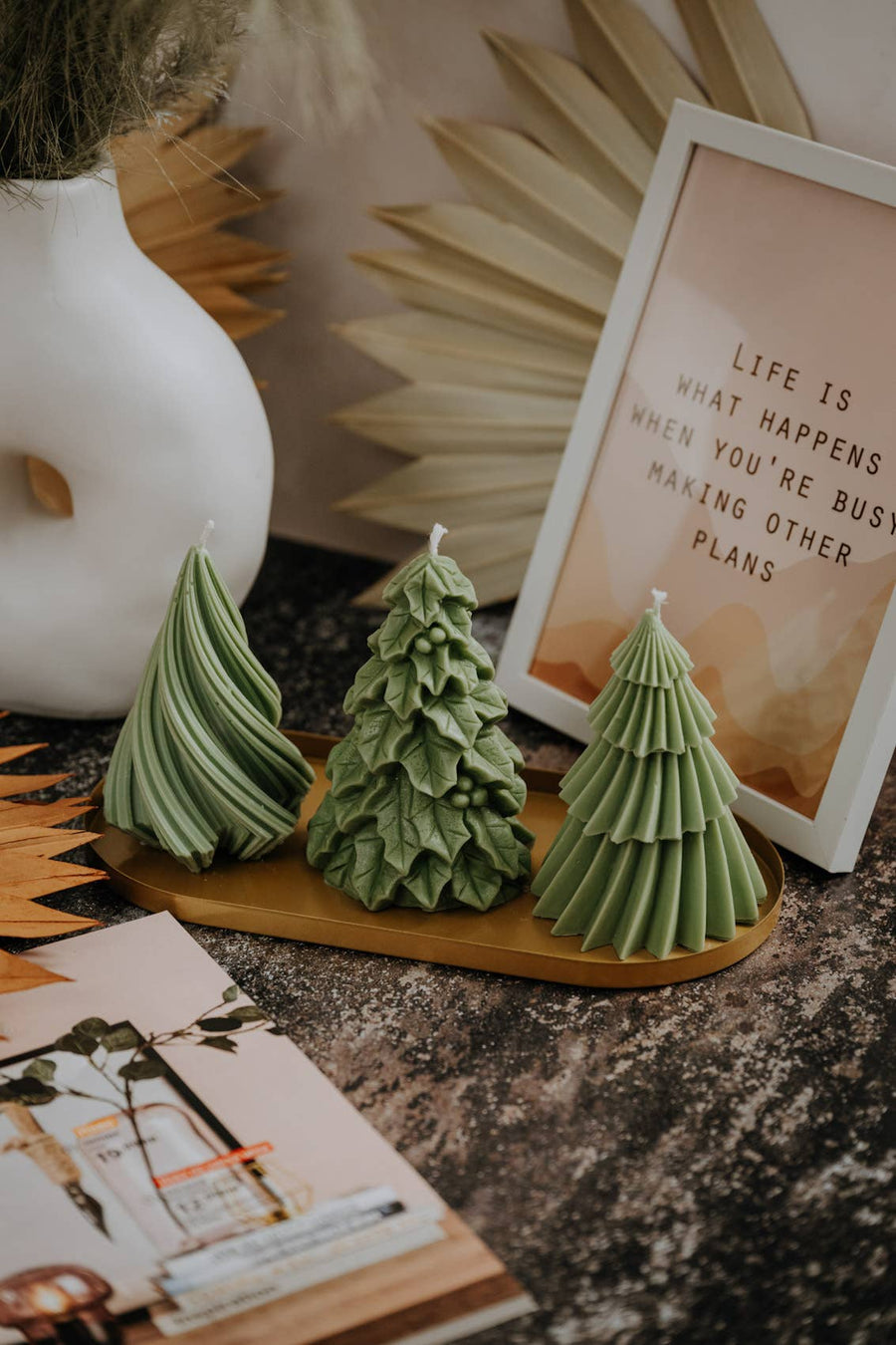 Christmas Tree Candles: Green