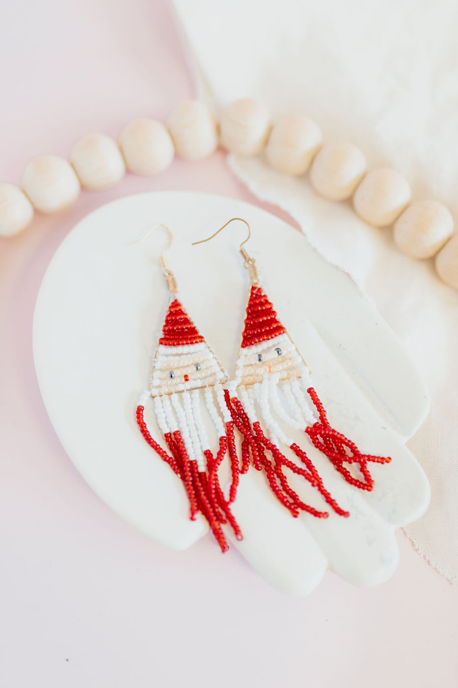 Santa Beaded Earrings