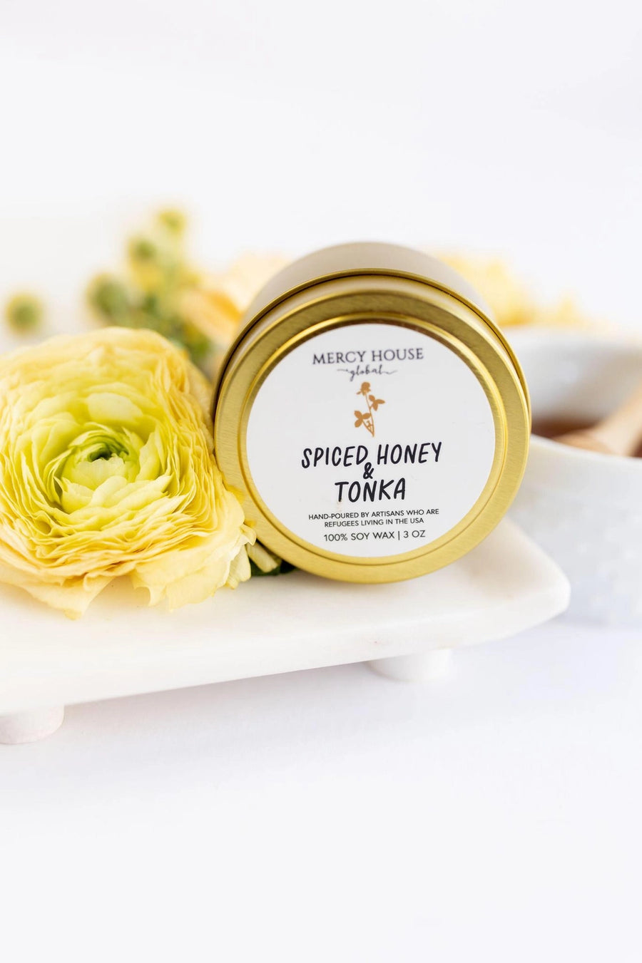 Spiced Honey & Tonka Candle Tin