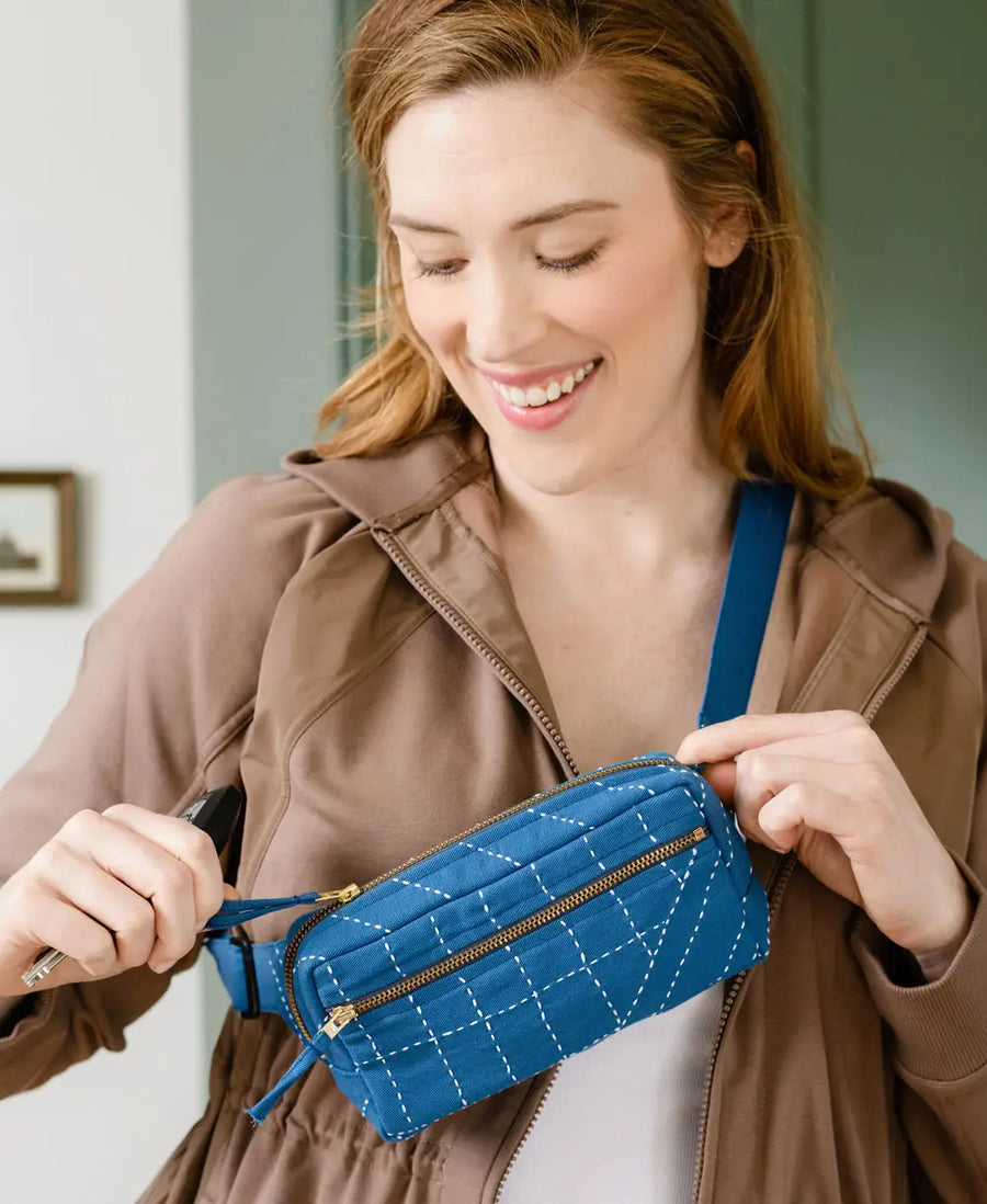 Kantha Crossbody Belt Bag