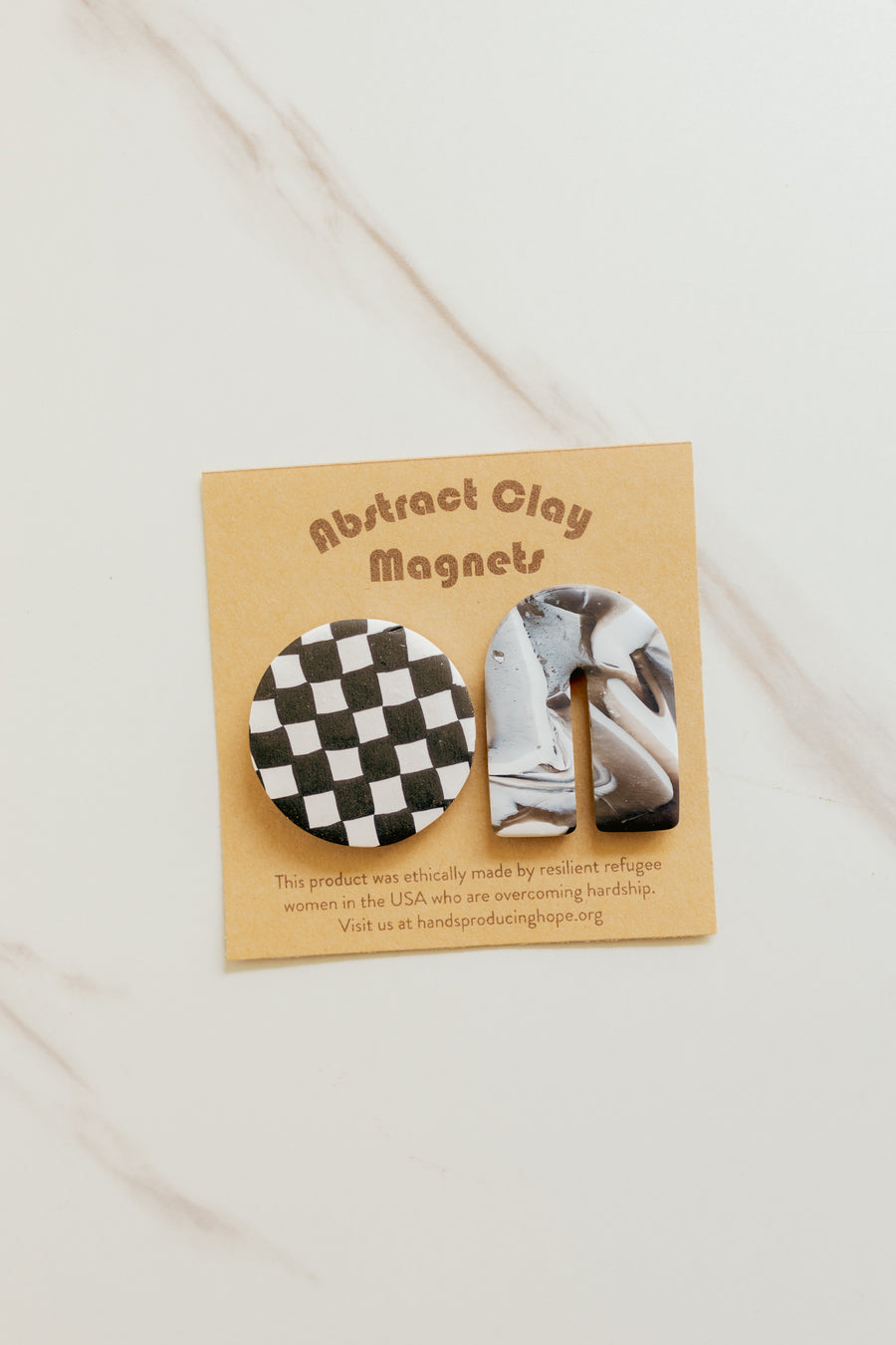 Abstract Clay Magnets