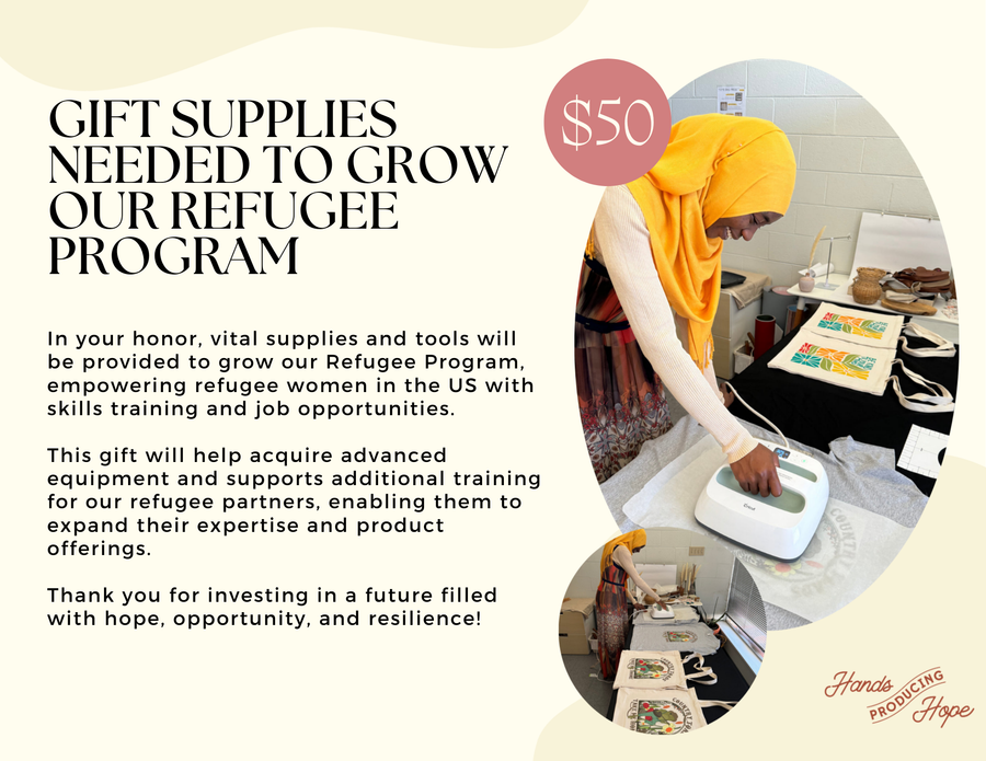 Gift Supplies Needed to Grow Refugee Program