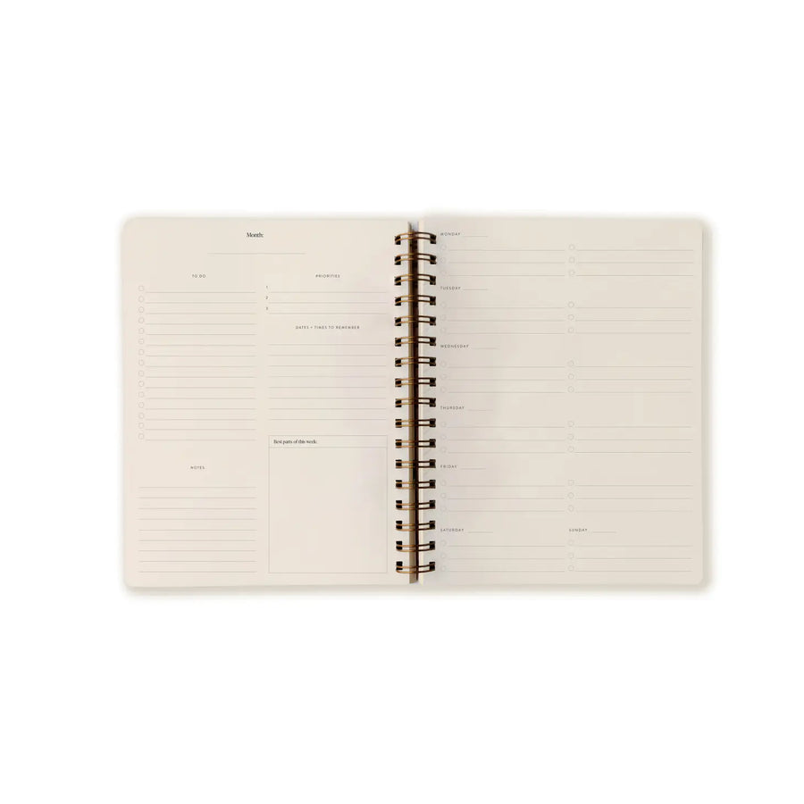 Sky Bookcloth Undated Planner