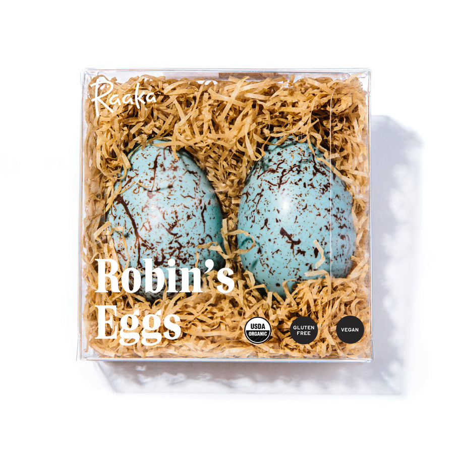 Robin's Eggs: 2 Vegan White Chocolate Easter Eggs