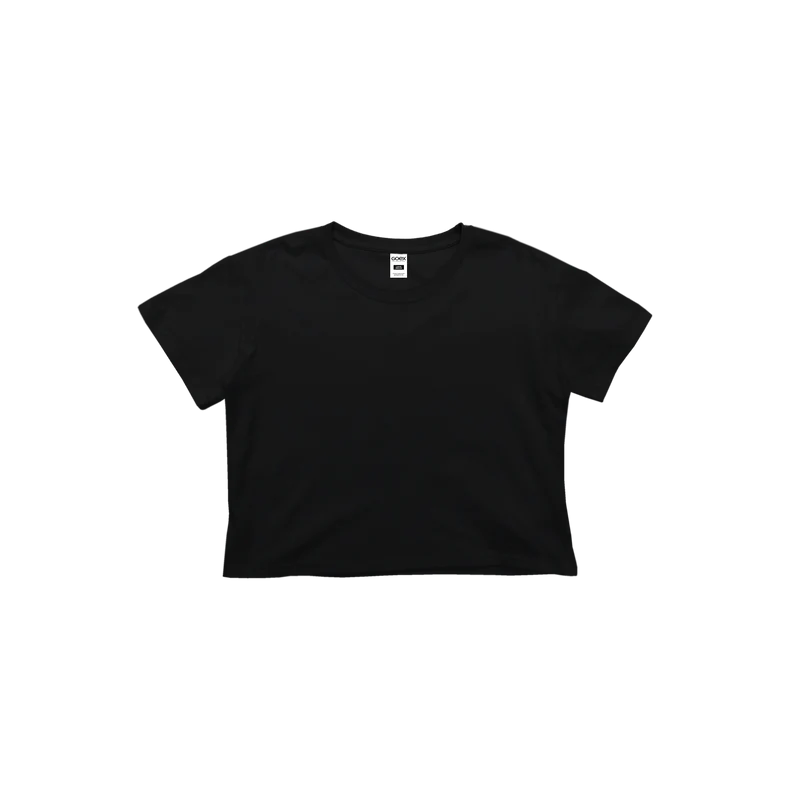 Black Cotton Crop Top
