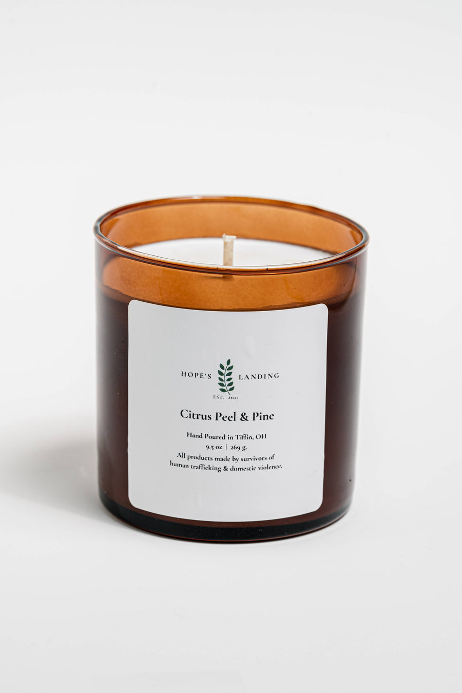 Citrus Peel and Pine Candle: 9.5oz