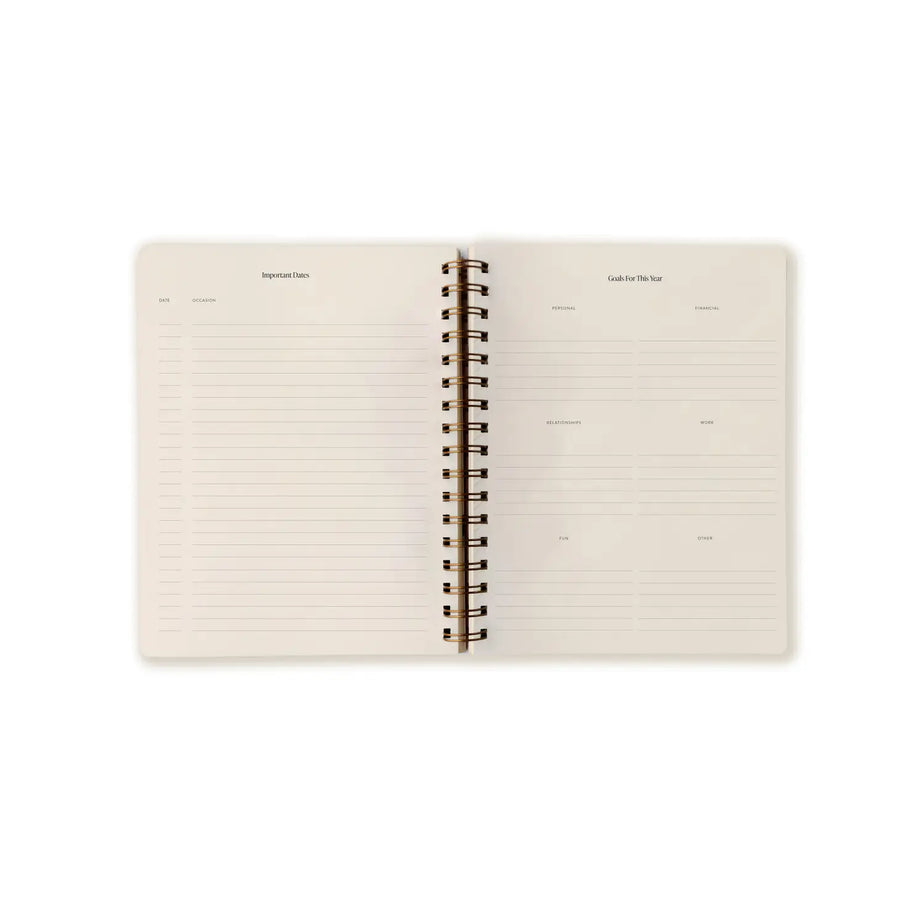 Sky Bookcloth Undated Planner