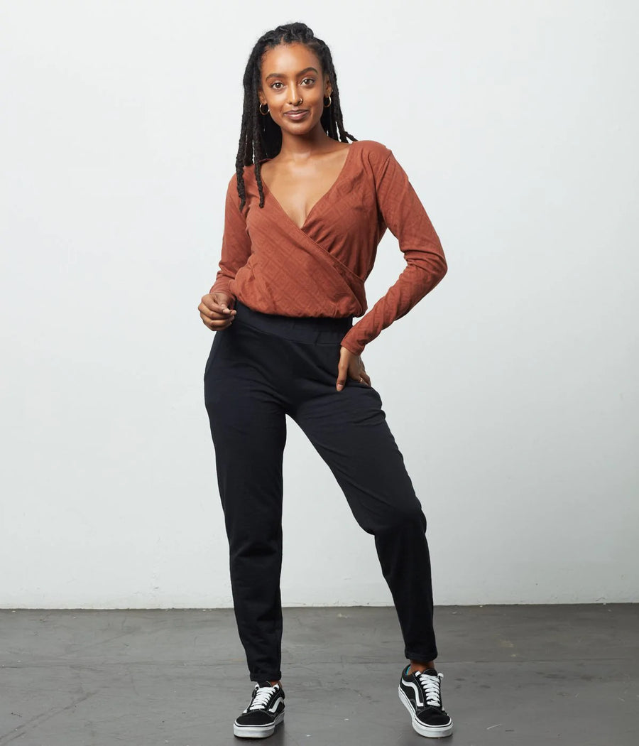 Courtney Wrap Top | Cinnamon