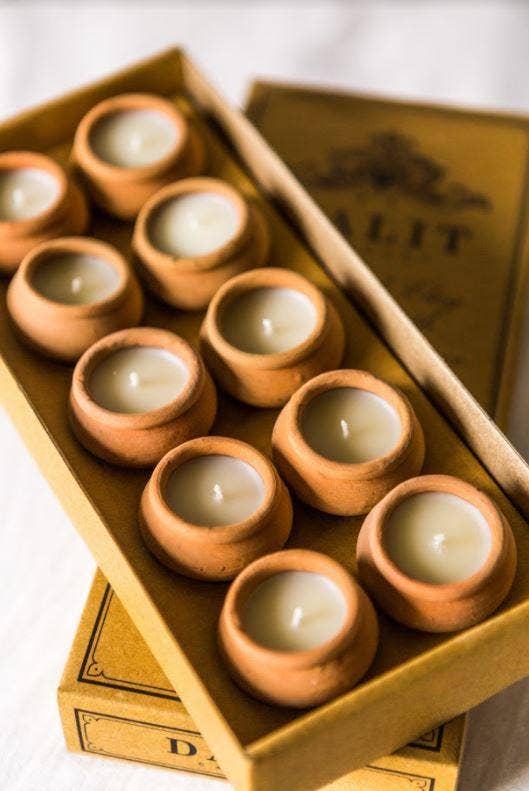 Handmade clay candles - Rahul Box of 10
