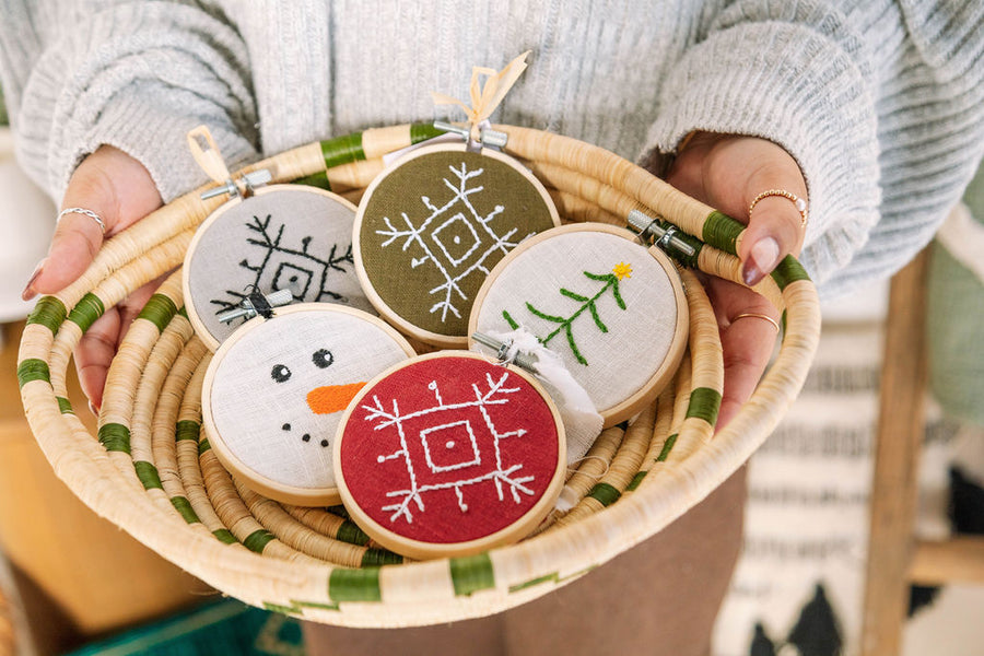 Snowflake Embroidery Hoop