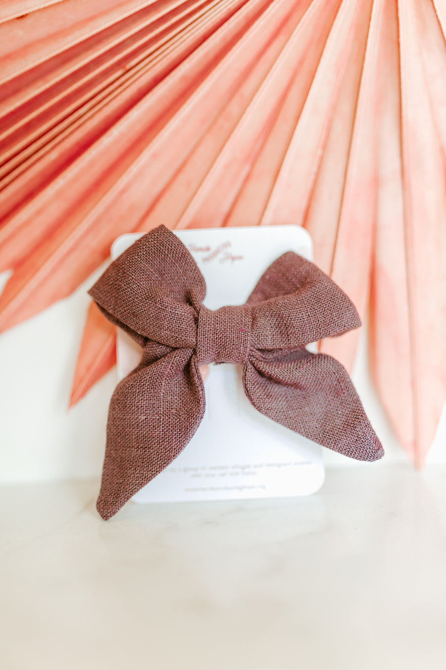 Handmade Linen Bow