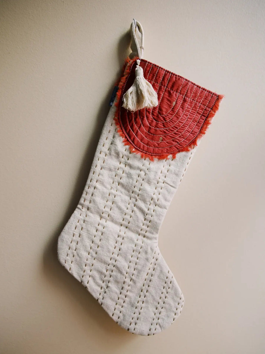 Soulful Upcycled Sari Holiday Stockings