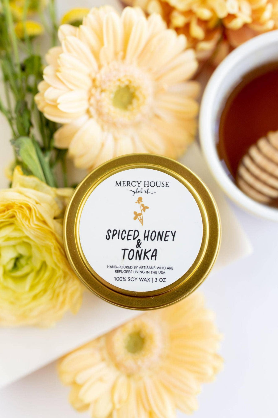 Spiced Honey & Tonka Candle Tin