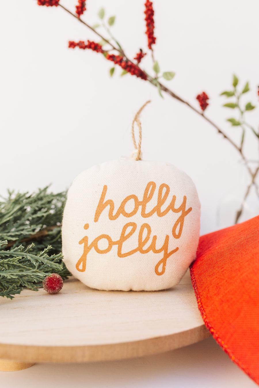 holly jolly ornament